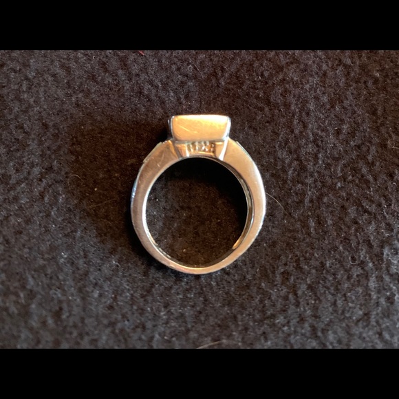 Sterling Sapphire and Mother of Pearl custom ring. - Picture 2 of 5